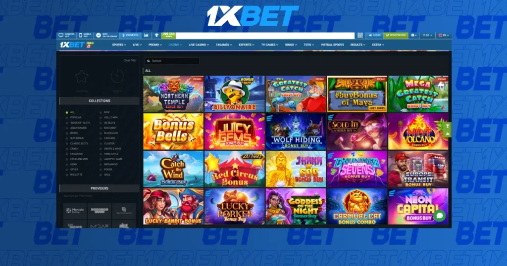 Online Casino features at 1xBet in the Philippines